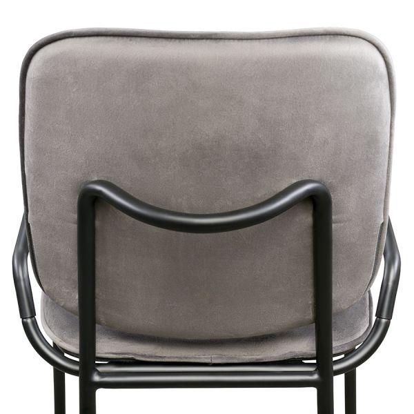 Стул ror, double frame, велюр, черный/серый