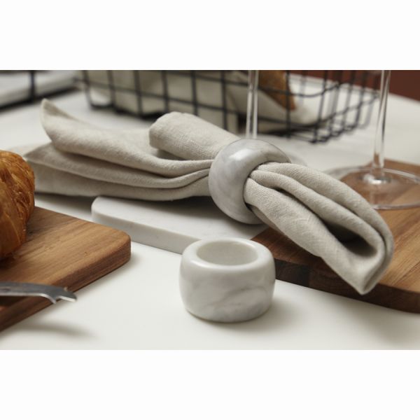 Набор колец для салфеток marm, D5 см, белый мрамор, 2 шт. Liberty Jones