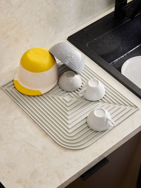 Коврик для сушки посуды dry flex, 34,6х44,6 см, серый Smart Solutions