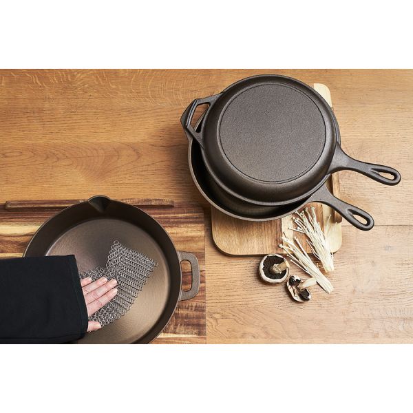 Губка кольчужная для чистки чугуна и нержавеющей стали, 20х15 см Liberty Jones