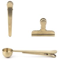 Набор зажимов для пакетов 3 шт медь