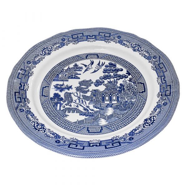 Блюдо круглое 31 см, фарфор, Blue Willow GRACE BY TUDOR