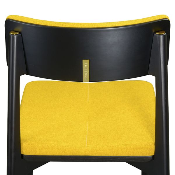 Стул aska рогожка черный/горчичный Latitude