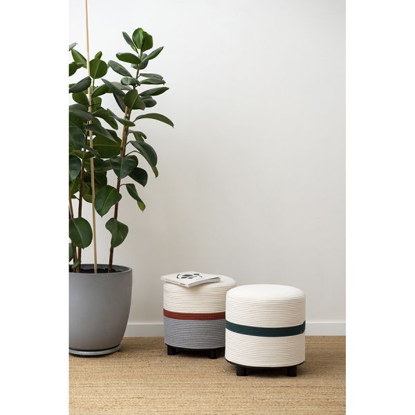 Пуф andrin, светло-бежевый/зеленый Bergenson Bjorn