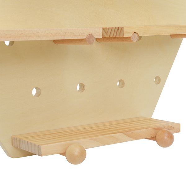 Полка настенная шестиугольная shely, D50 см, светлое дерево