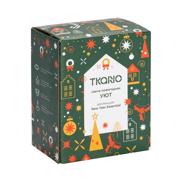 Свеча новогодняя Уют из коллекции new year essential, 9,3 см Tkano
