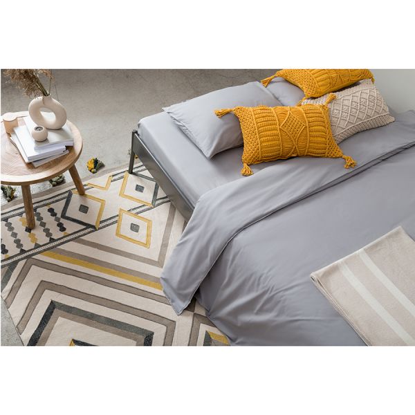 Ковер из хлопка с контрастным узором и кисточками из коллекции ethnic 120х180 см