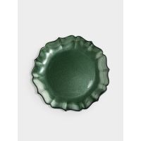 Тарелка закусочная 21 см, стекло, зеленая, Seville Anna Lafarg