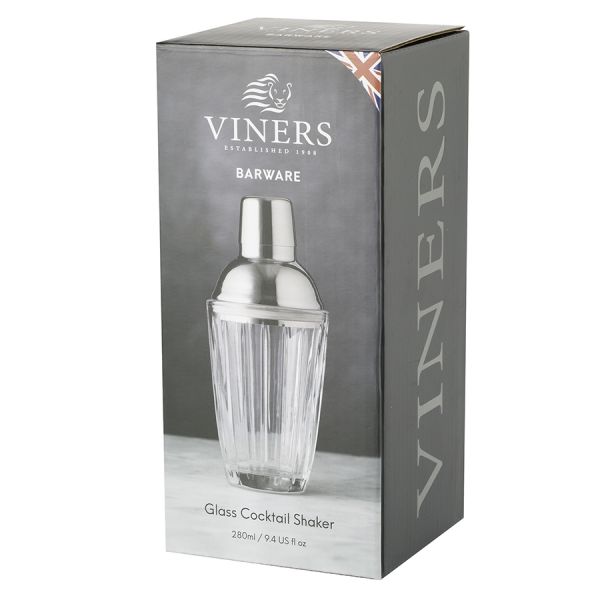 Шейкер для коктейлей barware стеклянный 280 мл