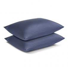 Набор из двух наволочек из сатина темно-синего цвета из коллекции essential 50х70 см