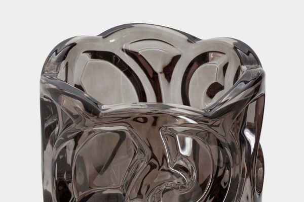 Ваза для цветов 29 см, стекло, коричневая, Узоры, Galaxy ANNA LAFARG
