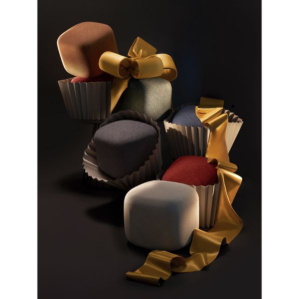 Пуф troffel, красный Latitude