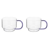 Набор кружек orb 400 мл, прозрачные/фиолетовые, 2 шт Liberty Jones