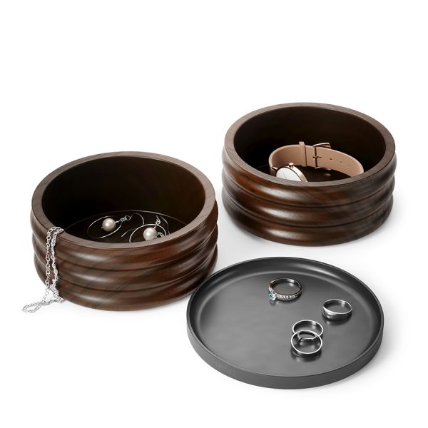 Шкатулка для украшений tesora, черный орех Umbra