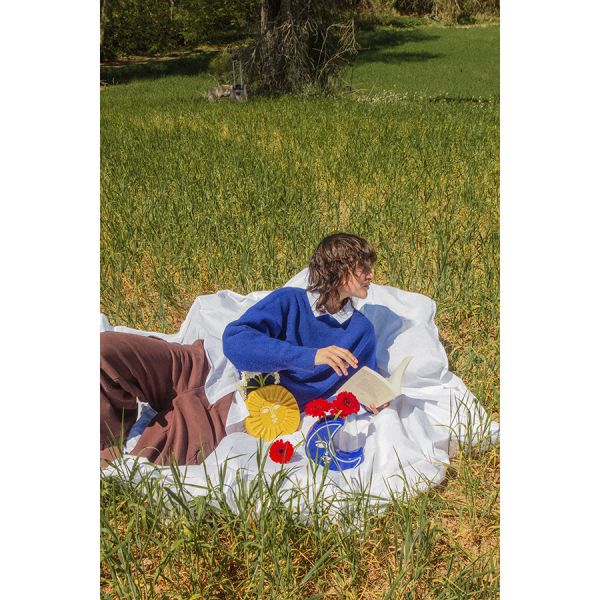 Ваза для цветов moon, 18 см, синяя Doiy