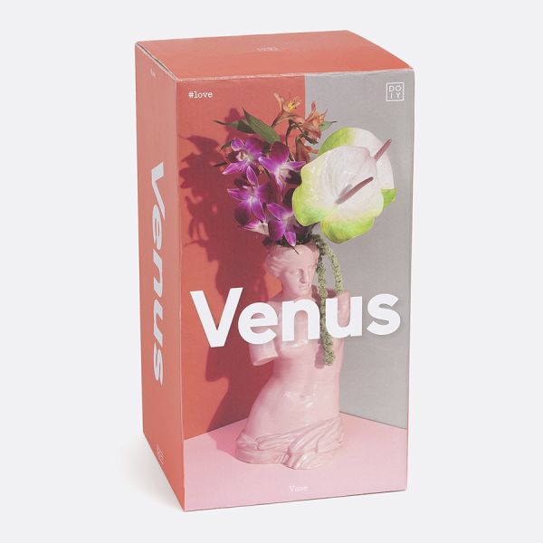 Ваза для цветов venus, 31 см, розовая Doiy