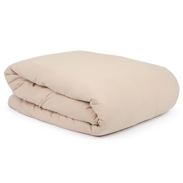 Комплект постельного белья двуспальный бежевого цвета из органического стираного хлопка из коллекции essential Tkano