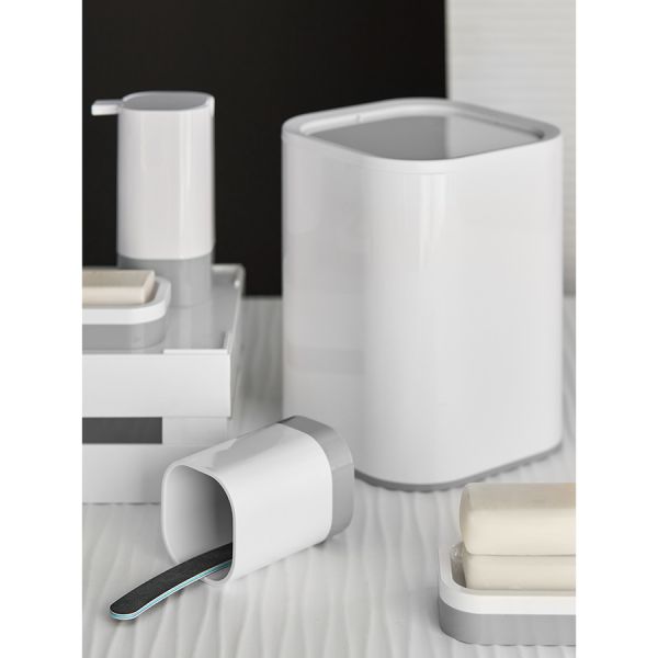 Контейнер для мусора tyer 7 л, белый/серый Bergenson Bjorn Bath