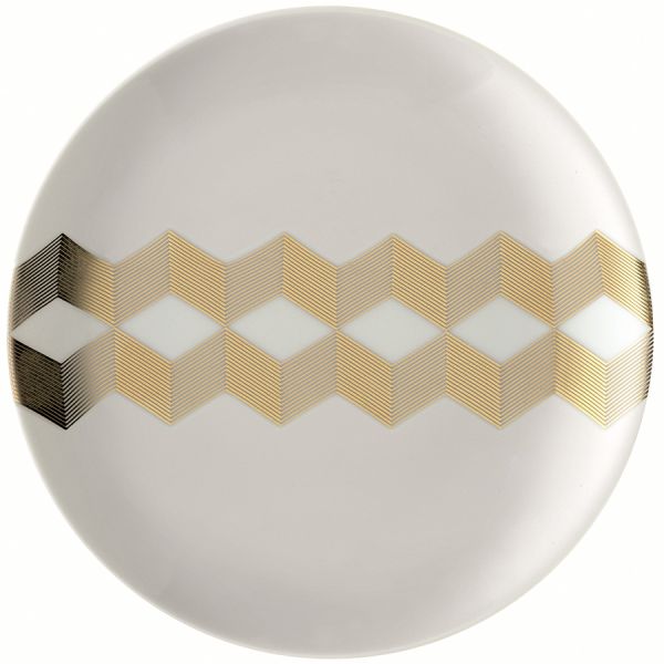 Набор из 4 блюдец signature chevron ?16cm золото