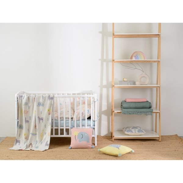 Комплект постельного белья из сатина с принтом animalia world из коллекции tiny world 150х200 см