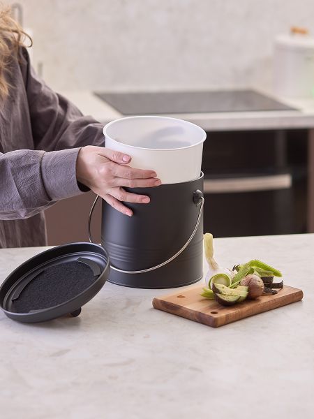 Контейнер для пищевых отходов с фильтром irmel, 3.5 л, графит Smart Solutions