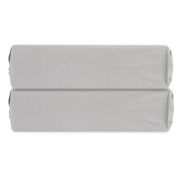 Простыня на резинке серого цвета из органического стираного хлопка из коллекции essential, 180х200 см Tkano