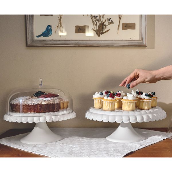 Подставка для торта на ножке с крышкой tiffany 30 см, зеленая Guzzini