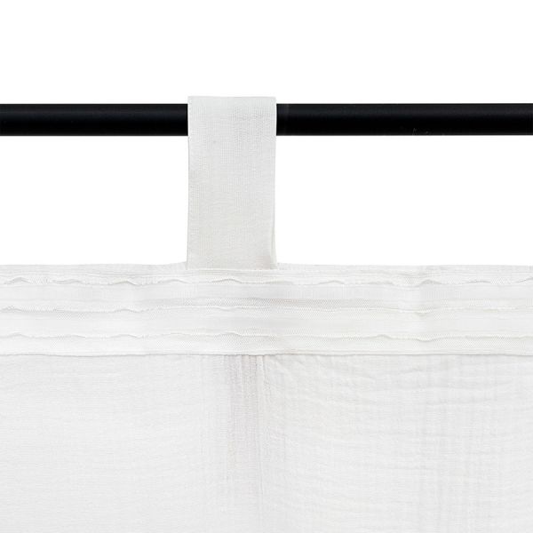 Штора из муслина с декором цвета карри из коллекции essential, 150х290 см Tkano