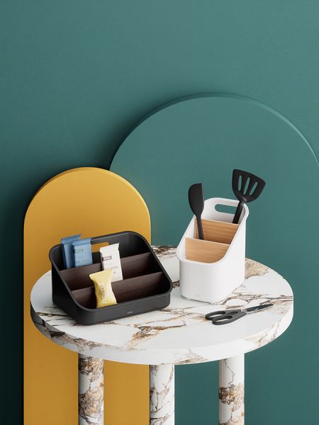 Органайзер для столовых приборов bellwood, белый/натуральное дерево Umbra
