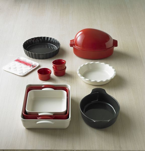 Форма для запекания прямоугольная,35*25,5см (цвет: гранат)     (3) (300)     349642