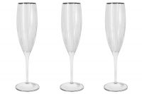 Набор бокалов для шампанского Пиза серебро 0,15 л 6 шт