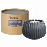 Свеча ароматическая vetiver & black cypress из коллекции edge, серый, 30 ч Tkano
