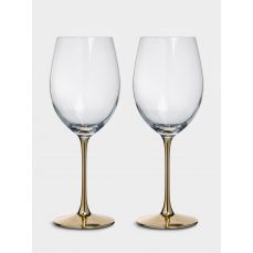 Бокал для красного вина 540 мл, 2 шт, стекло, золотистая ножка, Ravello ANNA LAFARG