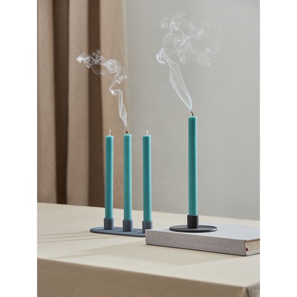 Набор из двух свечей бирюзового цвета из коллекции edge, 24,5 см Tkano