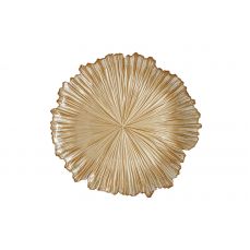 Тарелка обеденная 28 см, стекло, золотистая, Ray ANNA LAFARG