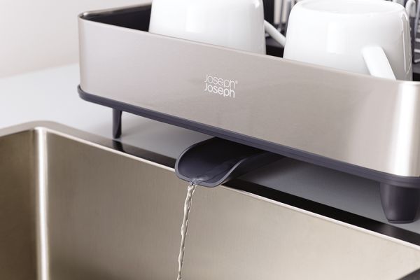 Сушилка для посуды раздвижная extend steel серая