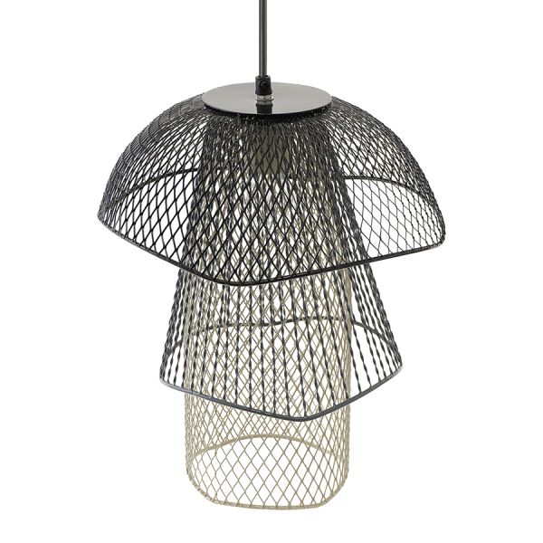 Светильник подвесной vinger, D28х37 см, черный/серый/белый Bergenson Bjorn
