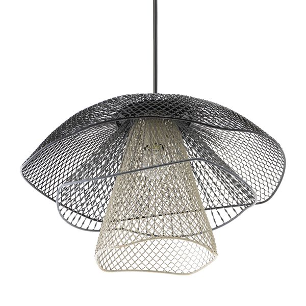 Светильник подвесной vinger, D48х30 см, черный/серый/белый Bergenson Bjorn