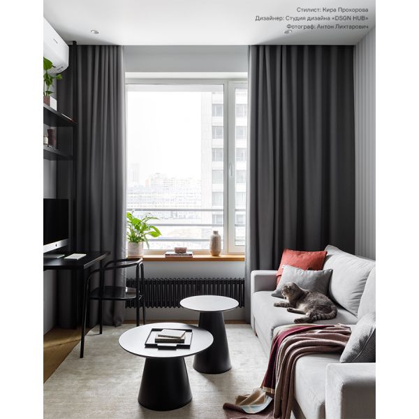 Столик zoe, D45х50 см, черный Bergenson Bjorn