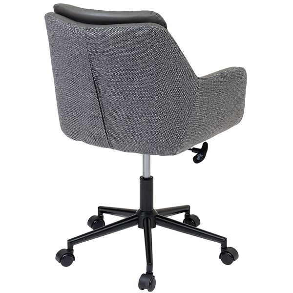 Стул на колесиках allar, экокожа, рогожка, серый Bergenson Bjorn