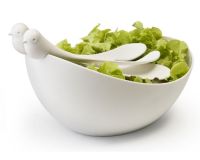 Салатница Sparrow с ложками белая