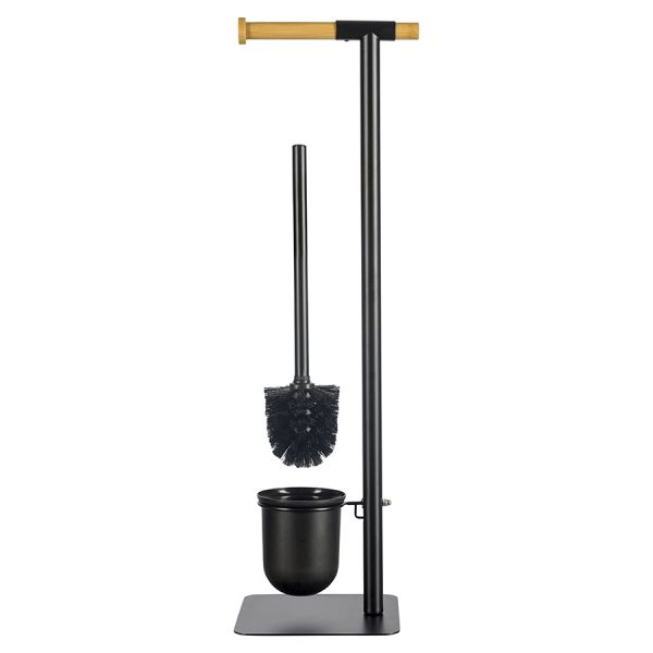 Держатель для туалетной бумаги с подвесным ершиком mats черный Bergenson Bjorn