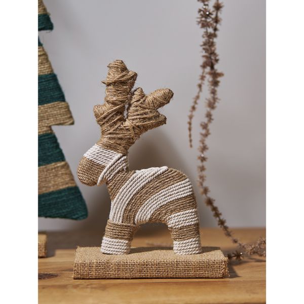Декор новогодний reindeer dancer из джута и гофрированного картона из коллекции new year essential Tkano