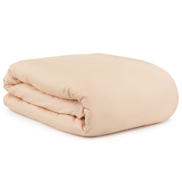Комплект постельного белья двуспальный из сатина бежево-розового цвета из коллекции essential