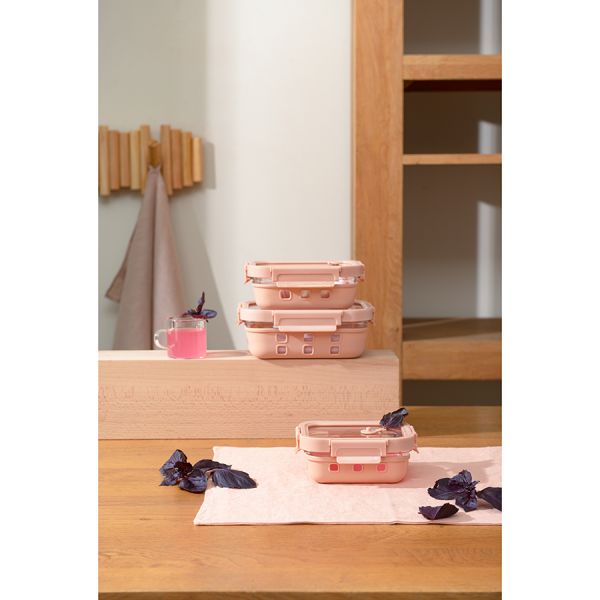 Контейнер для запекания, хранения и переноски продуктов в чехле, 370 мл, бежевый Smart Solutions