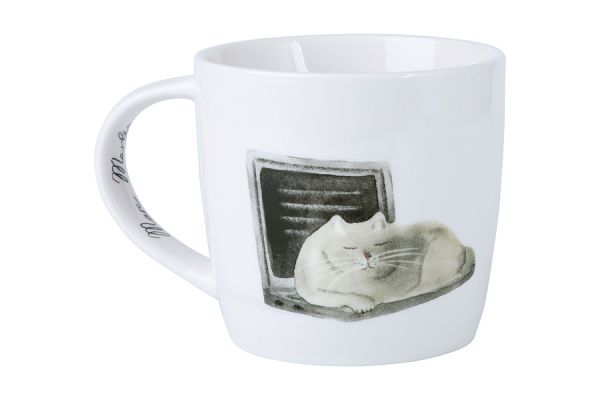 Кружка Кот на ноутбуке 0,4 л фарфор в подарочной упаковке Maxwell & Williams