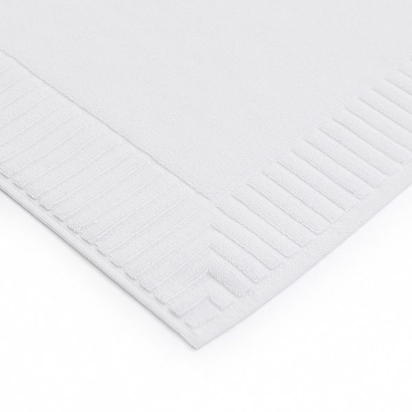 Коврик для ванной с фактурным бортиком белого цвета из коллекции essential, 50х80 см Tkano