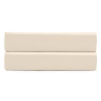 Простыня на резинке из сатина белого цвета из коллекции essential 160х200х30 см