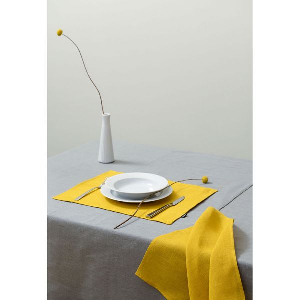 Скатерть из стираного льна серого цвета из коллекции essential 150х250 см
