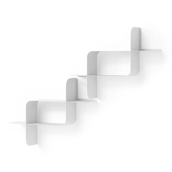 Набор металлических настенных полок montage, 2 шт, белый Umbra